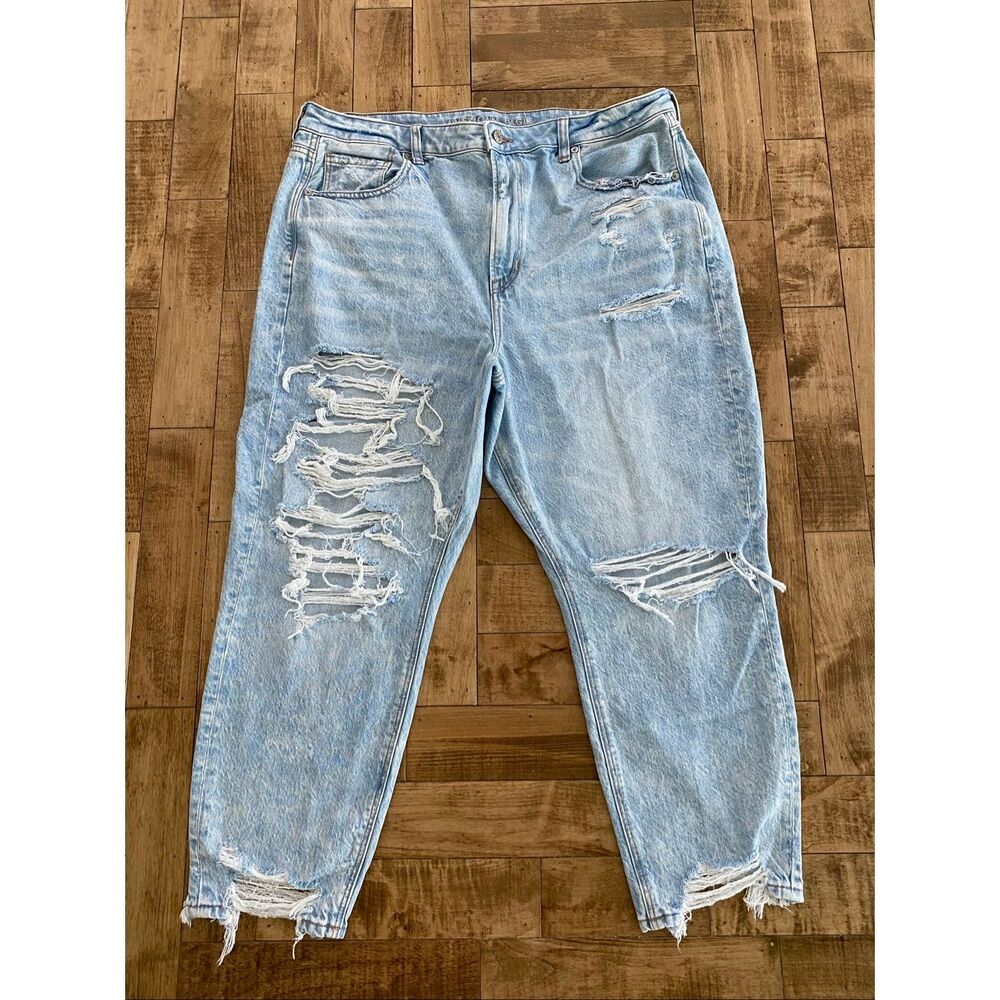 American Eagle Plus Size Mom Jean Comfort Stretch Waistband Sz 18